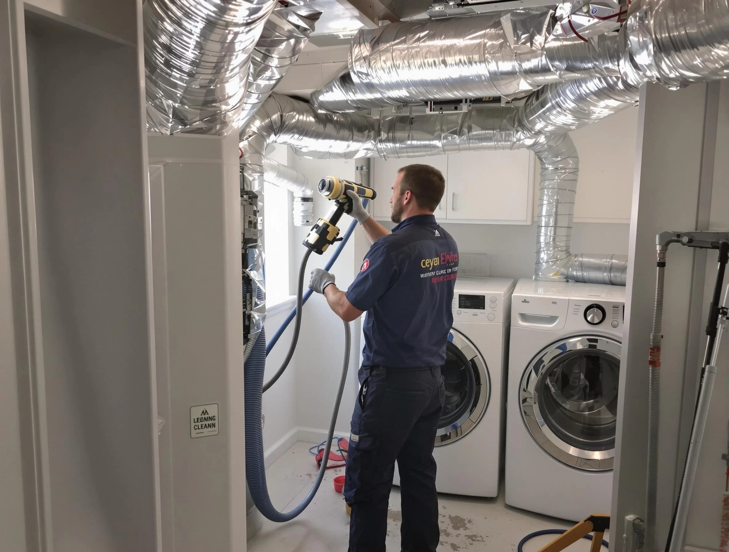 Nichols Hills Dryer Vent Cleaning specialist using advanced equipment for thorough duct cleaning in Nichols Hills