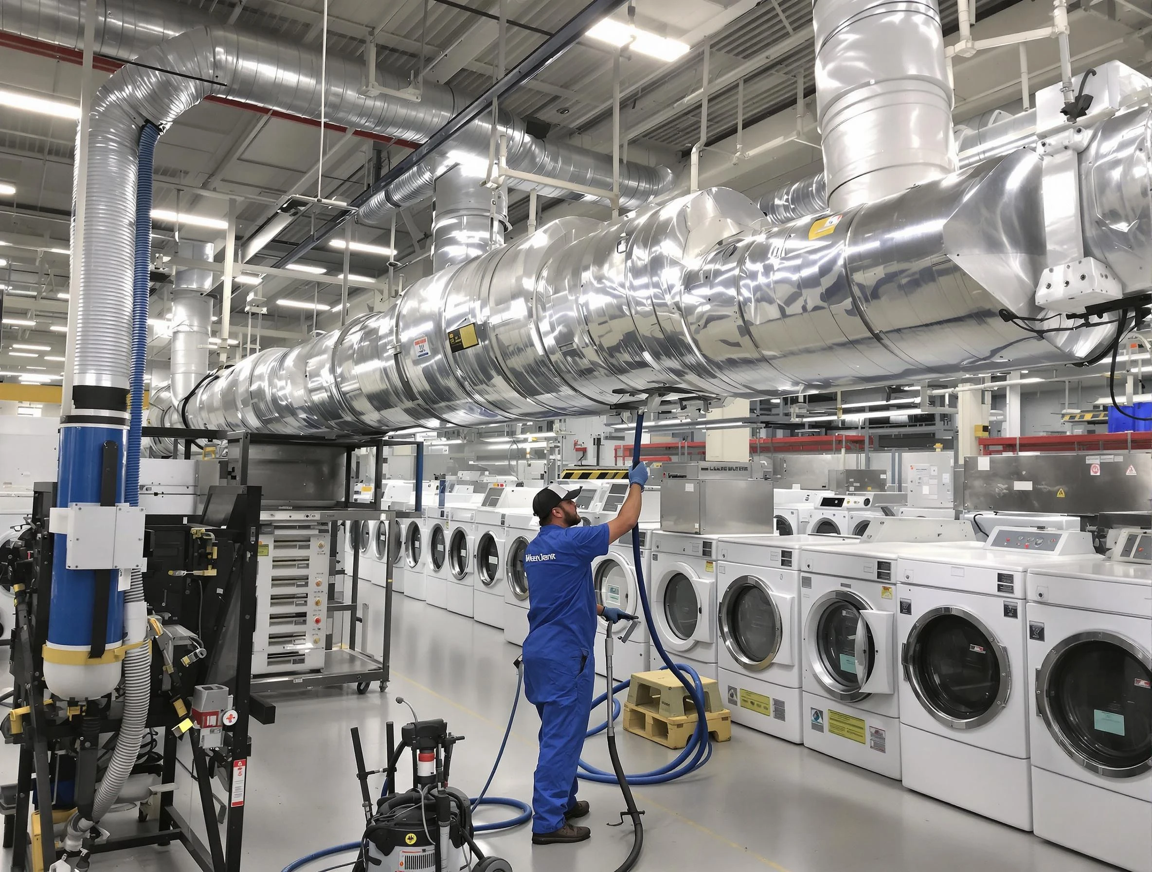 Nichols Hills Dryer Vent Cleaning team performing heavy-duty industrial dryer vent cleaning in Nichols Hills